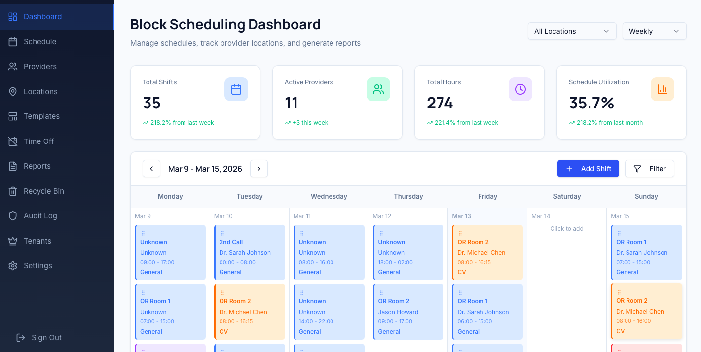 ShiftLinc — Medical Scheduling Software